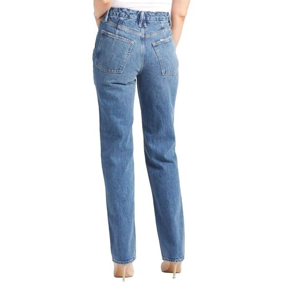Good American Good 90’s Icon Jeans Blue952 Womens Size 28 Straight Leg High Rise - Picture 6 of 9
